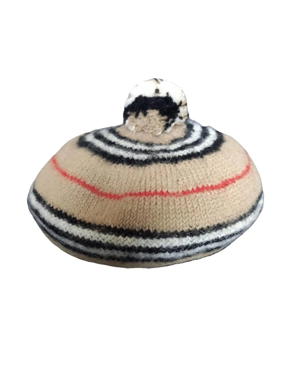 Burberrys Wool Knit Striped Beret Scotland